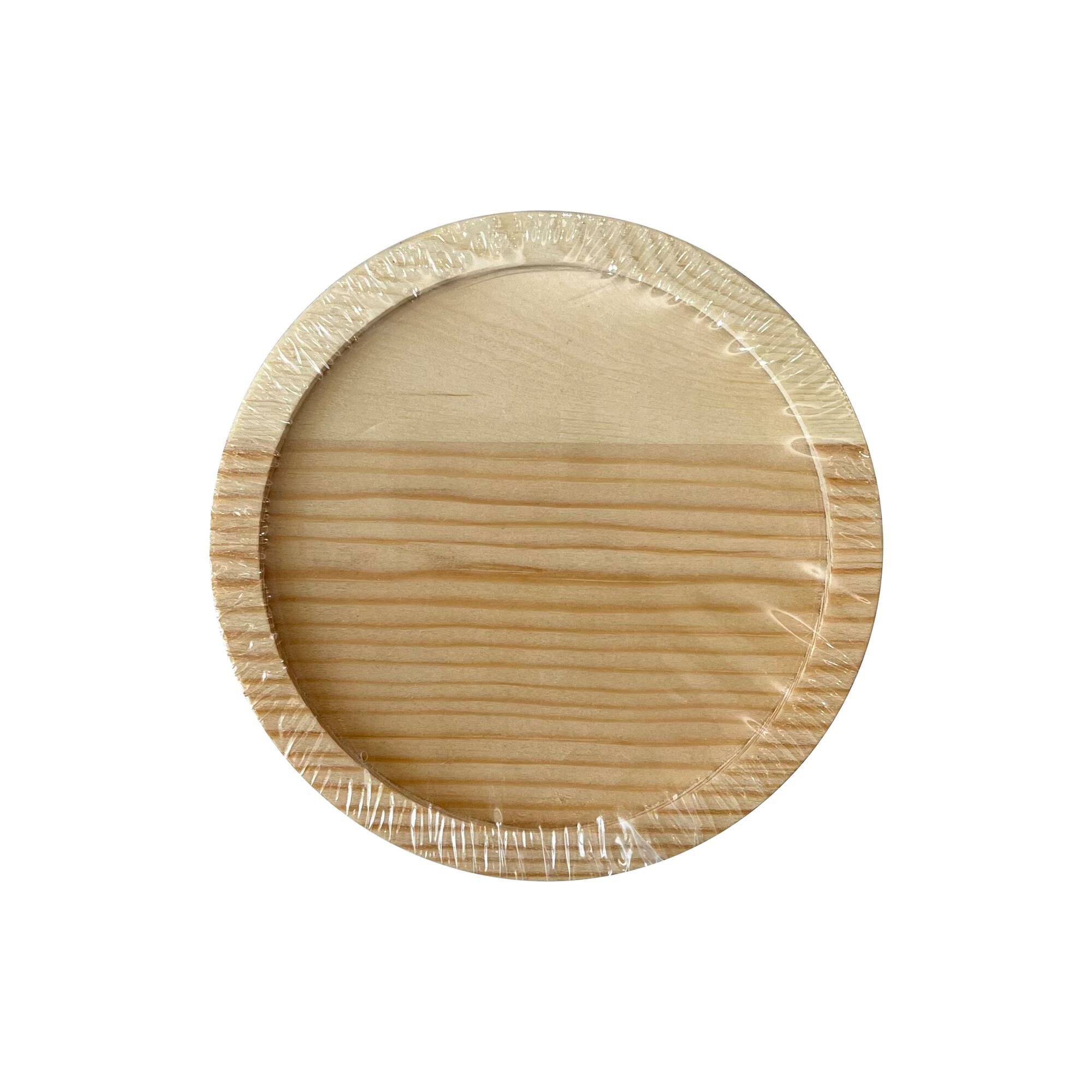 Round Welled Pinewood Coasters, 4ct. by Make Market®